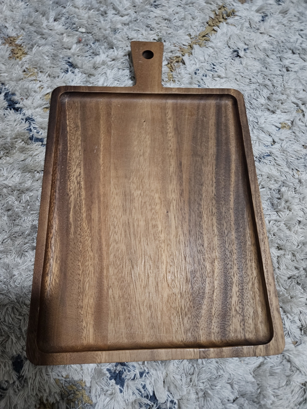 Palate & Plate Acacia Wood Serving Board with Handle - Brown